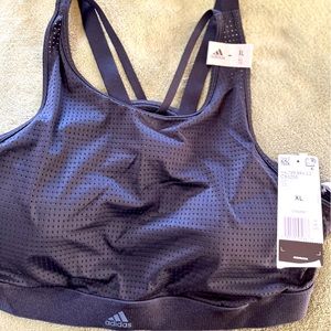 Adidas black sports bra